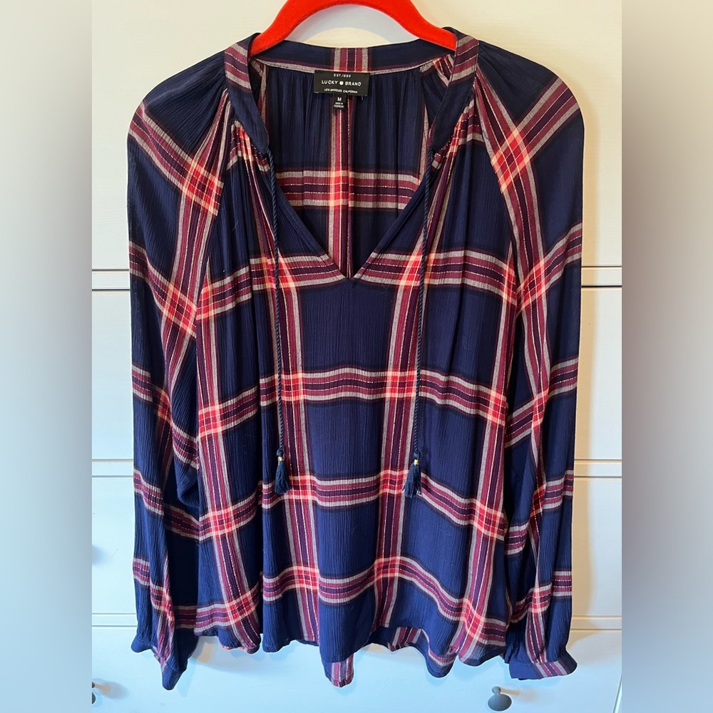 NWOT Lucky Brand Peasant Style Top Size Medium